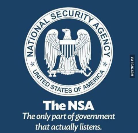 2000 Mercury Grand Marquis - Image displays the NSA logo and a quote about government listening.