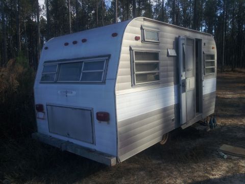 1986 Ford Bronco - This is a vintage travel trailer, not a 1986 Ford Bronco.