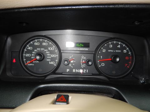 2001 Ford Crown Victoria - Close-up of a vehicle's dashboard gauges, showing speed, RPM, fuel level, and transmission gear.