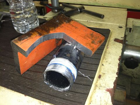 1991 Ford Bronco - I am having trouble finding a thermostat housing that will work so I will build one. I am starting with a piece of 3"x4"x 3/8&quo…