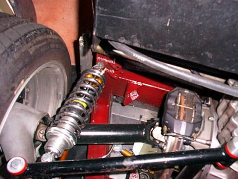 1967 Ford 427 - This image shows the rear suspension and drivetrain of a vehicle, not a specific model year or make.