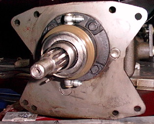 1967 Ford 427 - Close-up view of a quick change rear end assembly, a component of a vehicle's drivetrain.