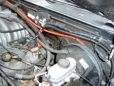 1995 Ford Bronco - The wiring harness in place and zip-tied to an existing wire loom, you can hardly tell I added it.