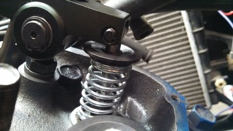 1967 Ford F-250 - Engine valve spring and rocker arm assembly detail.