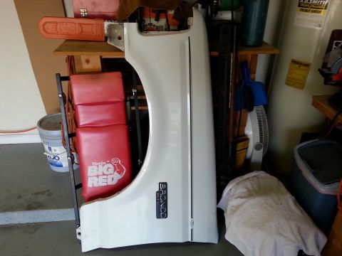 1992 Ford Bronco - shiny new (to me) fender from a Bronco and matching color..this was before it got trimmed.