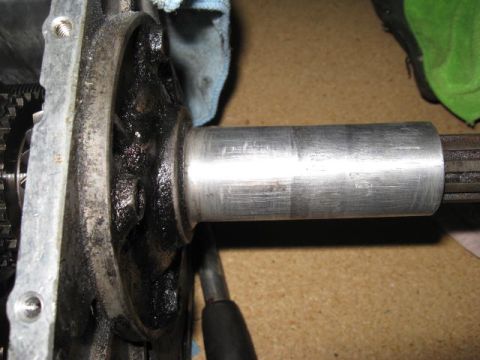 1966 Ford Falcon - Greasy automotive part with a splined shaft, likely from a transmission or differential.