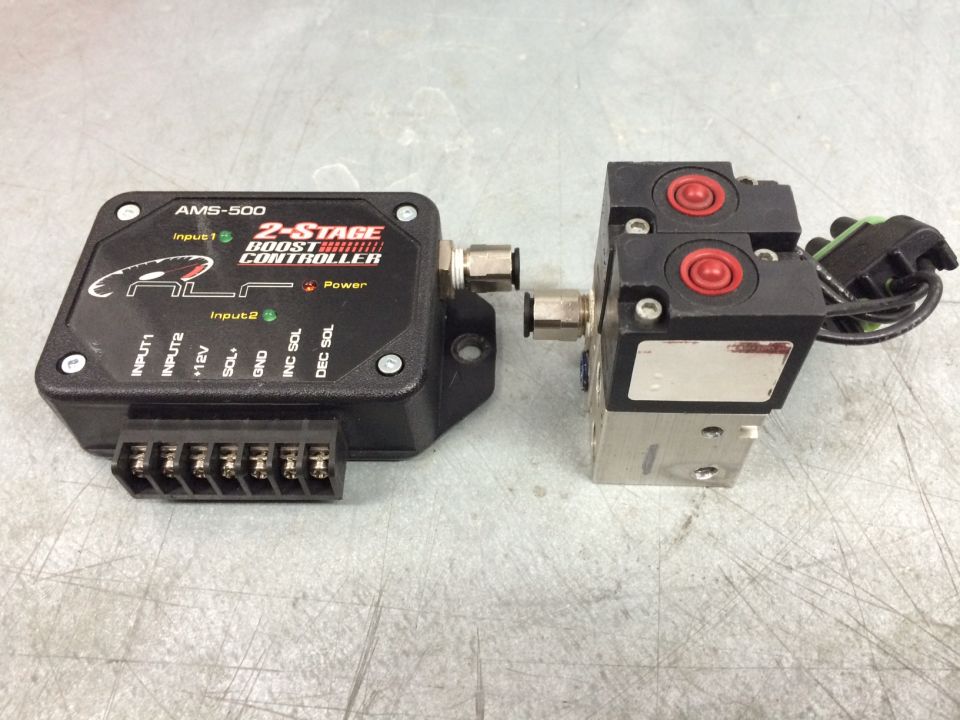 RLF AMS-500 2-stage boost controller connected to a solenoid valve