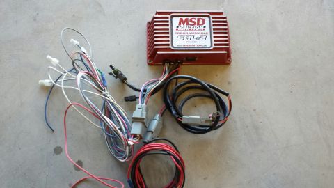 1995 Ford Bronco - An MSD Ignition programmable EAL-2 unit is shown with its associated wiring harness laid out.