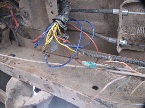 1978 Ford Bronco - Wiring completely mangled and pulled. It didn't stand a chance.
