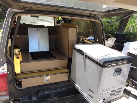 1990 Ford Bronco II - Dual doors so access to contents is maintained while it is folded.