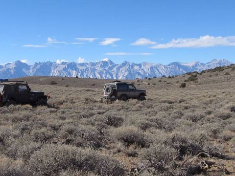1990 Ford Bronco II - A great picture traveling along a ridge in the Inyo Mountains