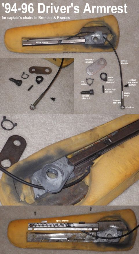 1983 Ford Bronco - '94-96 Bronco/F Driver's Armrest IF THE IMAGE IS TOO SMALL, click it. This is the first one I've found in good-enough condition to keep all…