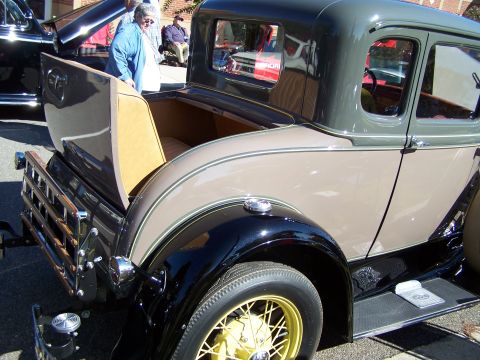 1971 Ford Ranchero - This 1930 Ford Model A coupe features a rumble seat and a wooden bed rack at the rear.