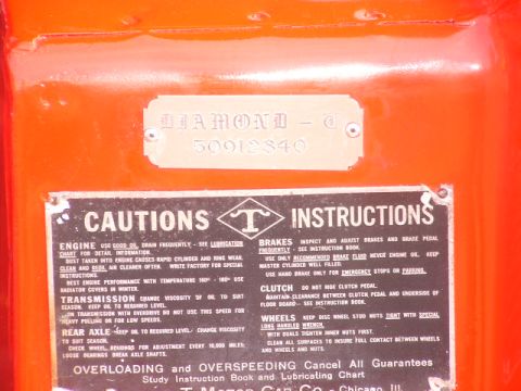 1971 Ford Ranchero - A close-up of a vehicle's data plate and caution sticker, detailing important operational information.