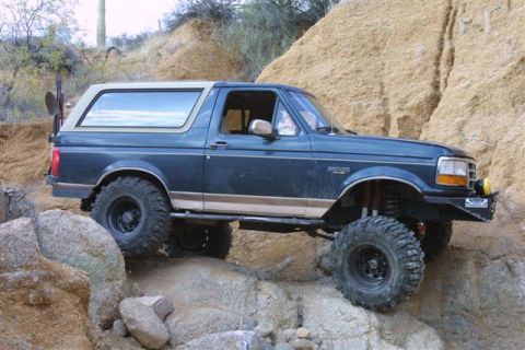 1994 Ford Bronco - This 1994 Ford Bronco is navigating a rocky off-road course.
