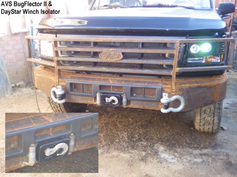 1983 Ford Bronco - Winch Isolator KU70039BK AVS BugFlector II 25738 (compare to Lund 18017 or 72017, and Westin 72-36708 ) Projector headlights from eBay (DOT…