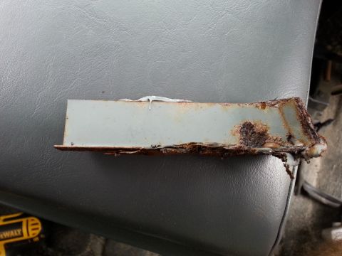 1992 Ford Bronco - this is on of the factory TSB kit reinforcement panels..the rust is mostly surface so I may actually be able to salvage it. at the very lea…