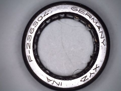 2010 Hyundai Genesis - This is a close-up view of a bearing with markings indicating it is from Germany.