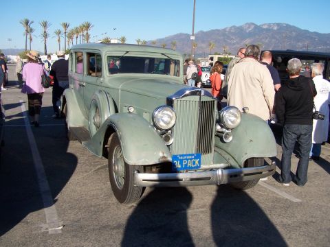 1990 Ford Bronco - This 1934 Packard Eight sedan is a light green color and has a California license plate.