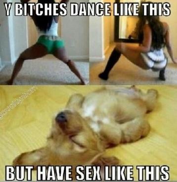1987 Ford Bronco - This meme contrasts dancing women with a dog lying on its back, accompanied by humorous text.