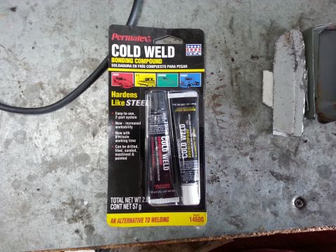 1992 Ford Bronco - This is permatex product called cold weld. it has a sheer strength of 3000 psi once it is fully cured. I'll be using it to attach my reinfo…