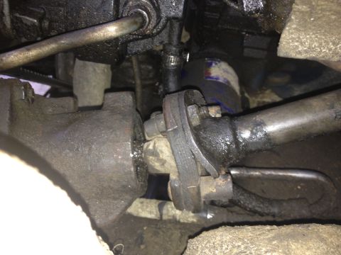 1970 Ford F-250 - Greasy steering linkage components are visible in this close-up view.