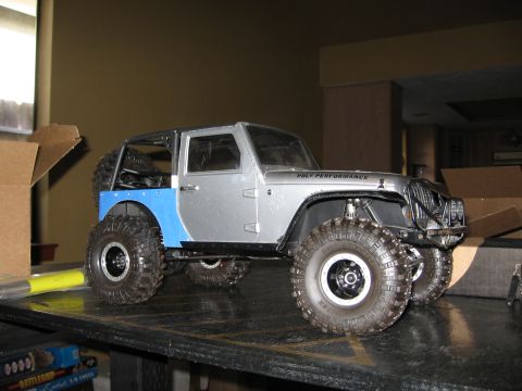 1993 Toyota 4Runner - This remote-controlled rock crawler features oversized tires and a modified body.
