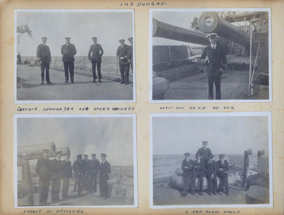 These are pages from a British officer's personal photo album from his time in the Mediterranean Sea during World War 1.  Most of them appear to have been taken in early 1915 during the height of the Dardanelles Campaign, including some on the Anzac beach near Gallipoli.

I'll probably upload some higher-resolution reconstructed versions of the individual photos later.
