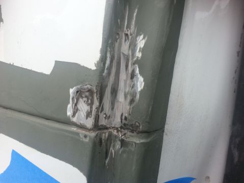 1992 Ford Bronco - getting the b-pillar ready for filler.