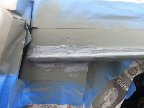 1992 Ford Bronco - used seam sealer in the gutter, but didn't let it cure long enough. wound up having to remove most of it.