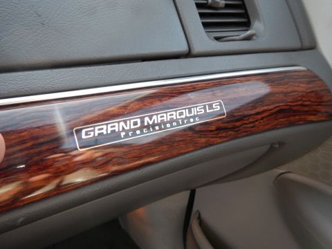 2002 Mercury Grand Marquis - Close-up of the interior trim the Grand Marquis LS PrecisionTrac badge.