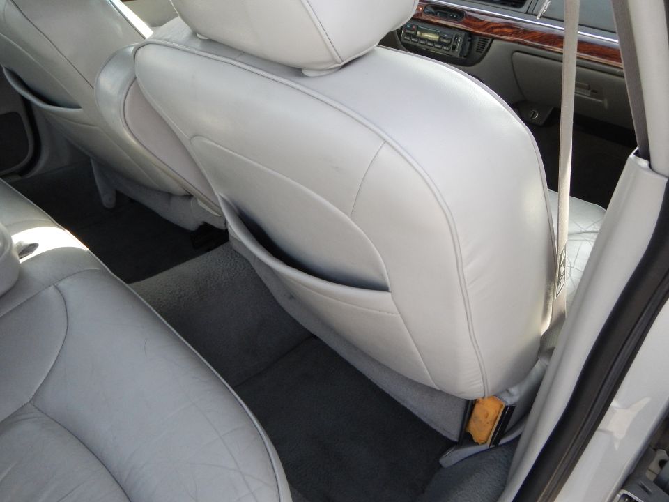 Interior rear seats of a 2002 Mercury Grand Marquis