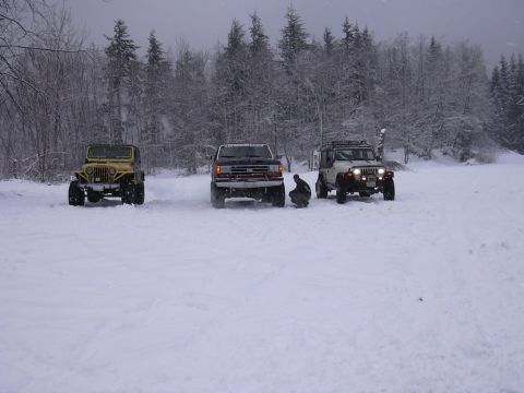 1991 Ford Bronco - Group shot while airing down