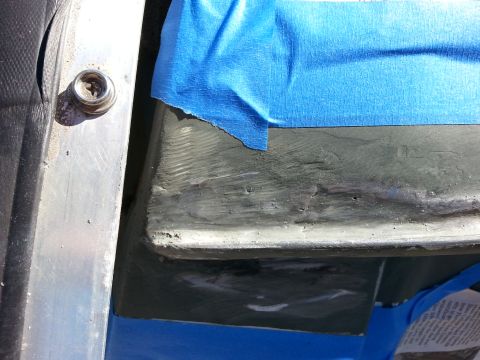1992 Ford Bronco - rain gutter, almost done..need some cold weld to fill in the drip rail a bit.