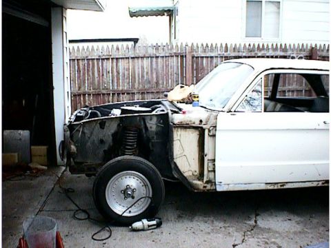 1960 Ford Falcon - This 1960 Ford Falcon is in the process of being restored, with its front end removed.