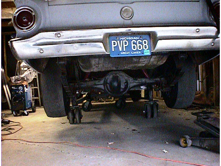 1960 Ford Falcon rear end with Michigan license plate PVP 668