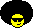 1995 Ford Bronco - A pixelated representation of a face with an afro and sunglasses.
