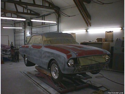 1960 Ford Falcon - This 1960 Ford Falcon is undergoing bodywork in a workshop, ready for its next paint job.