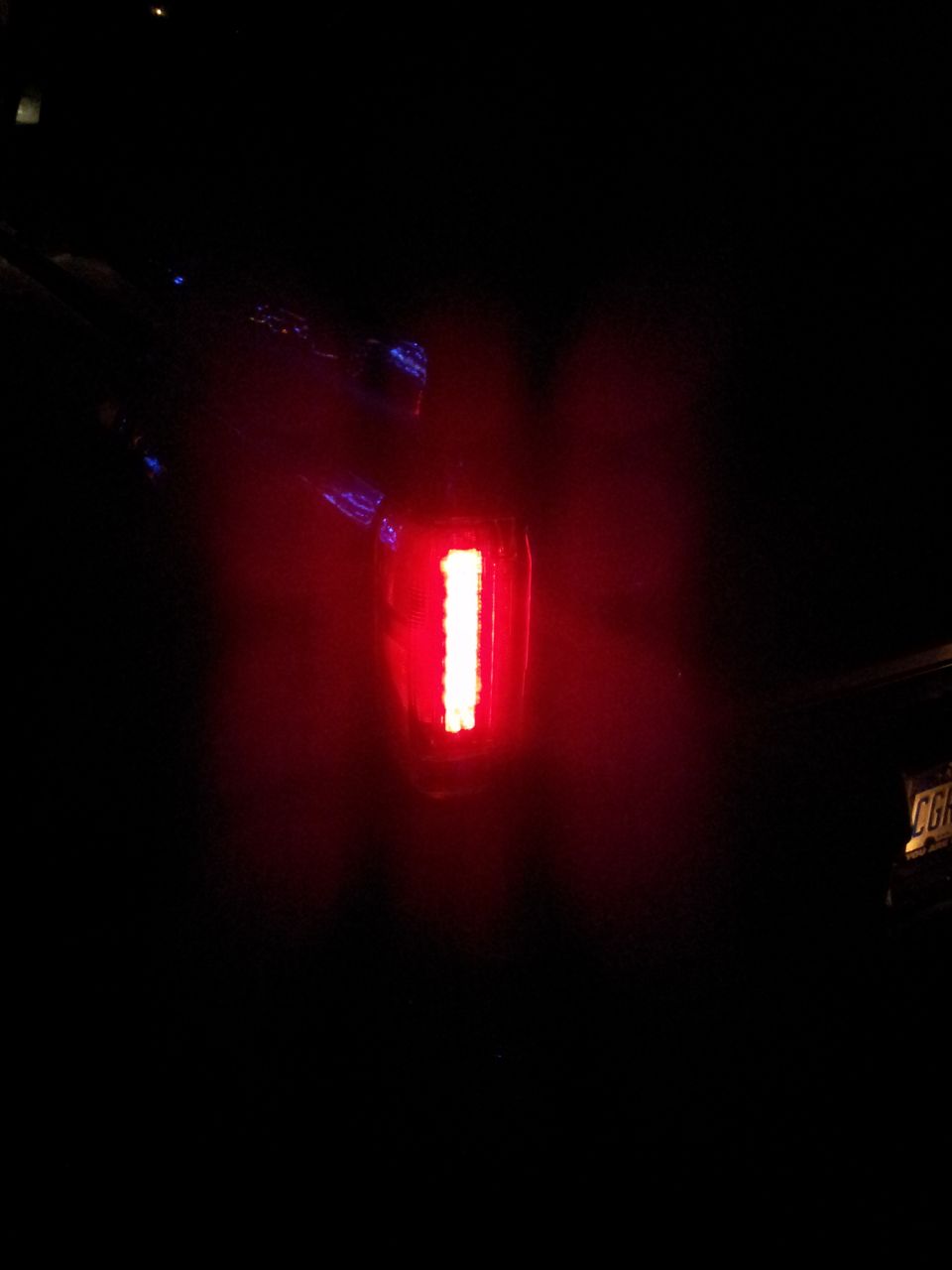 Close up of the tail light.