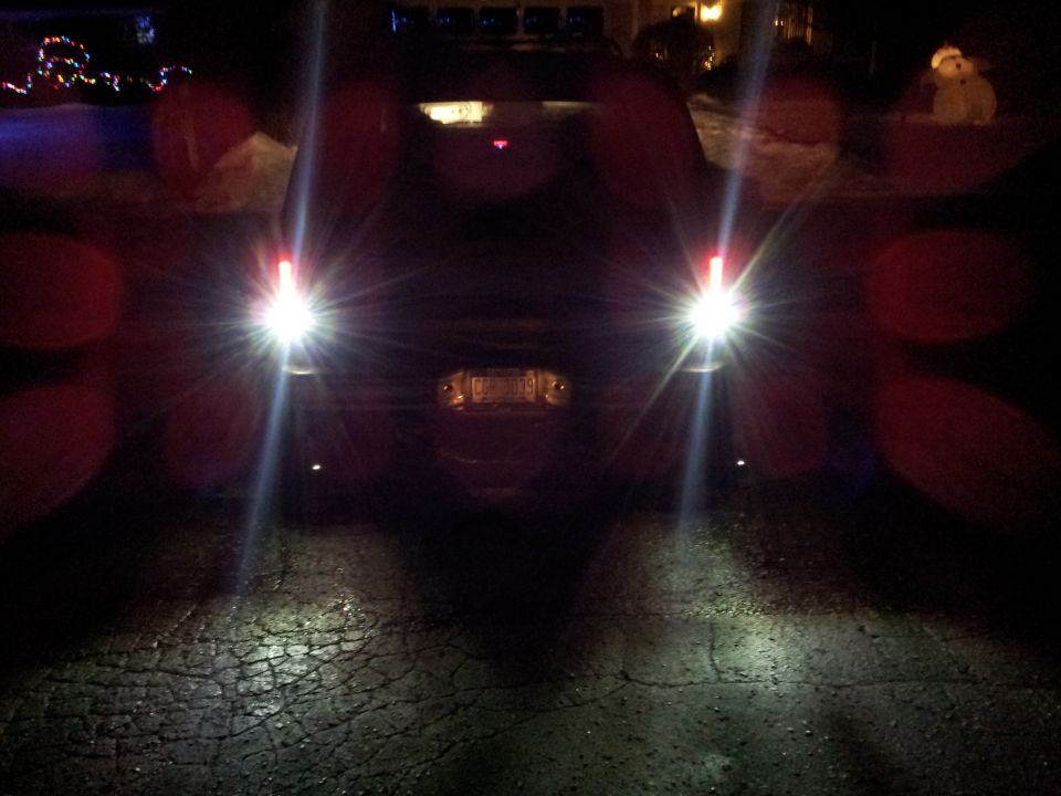 5 watt Cree LED projector back up lights. Can you believe thats a SINGLE DIODE?!