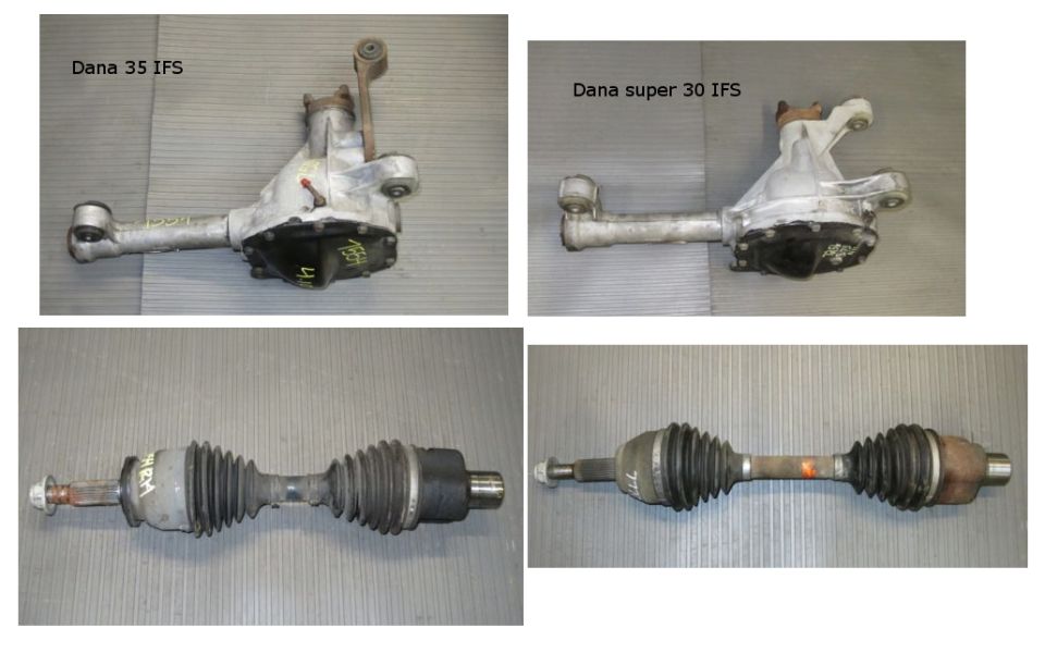 Dana 35 IFS axle and shaft, and Dana super 30 IFS axle and shaft