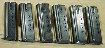 1995 Ford Bronco - Collection of six firearm magazines shown from the side.