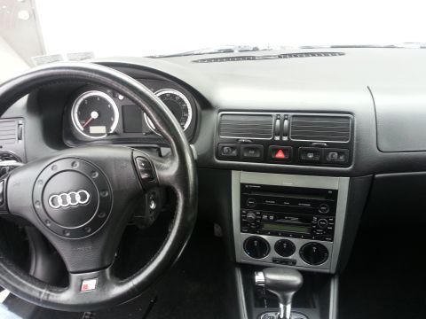 2002 Volkswagen Jetta - The interior features an Audi steering wheel and a Volkswagen radio, suggesting a potential mix of components or a misidentified vehicle.