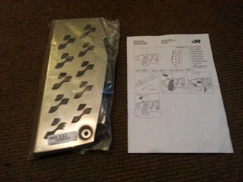 2002 Volkswagen Jetta - Aluminum pedal cover and its installation guide for various Volkswagen models are shown.