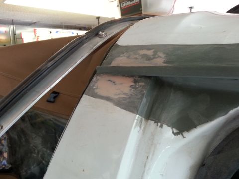 1992 Ford Bronco - rain gutter almost done.