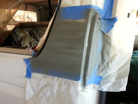 1992 Ford Bronco - sail panel primed, ready to paint.