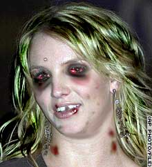 1994 Ford Crown Victoria - A woman with dramatic makeup and disheveled hair is shown close-up.