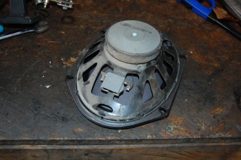 1994 Ford Bronco - Here's one of the 20 year old speakers. I'm using the connector on the new speakers.