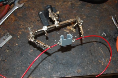 1994 Ford Bronco - Solder on some wire. Careful not to melt the connector.