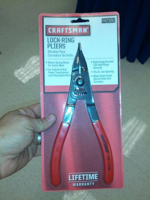 1989 BMW 3 Series - Craftsman lock-ring pliers are shown in their retail packaging, a lifetime warranty.